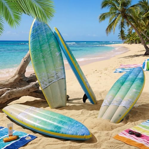 JellyArch 4 Pcs Ocean Waves Inflatable Surf Board 36 in Luau Party Decor - Image 2