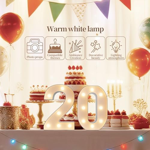 8.86 Inch Marquee Light Up Numbers 70 for Party Decorations - Image 4