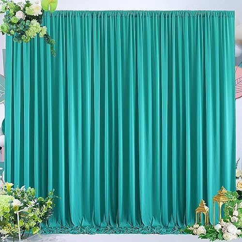 40ftx10ft Wrinkle Free Turquoise Backdrop Curtains for Parties, Thick Polyester Teal Photo Backdrop Drape 8 Panels for Wedding Birthday Photography Background Backdrop Stand - Image 6