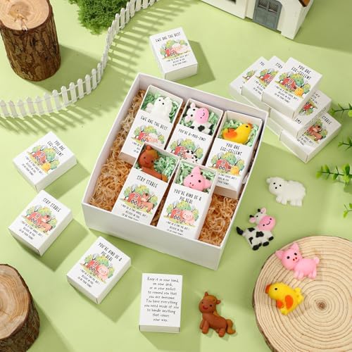 50 Sets Positive Gifts Farm Animal Birthday Party Favors with Support Boxes - Image 5