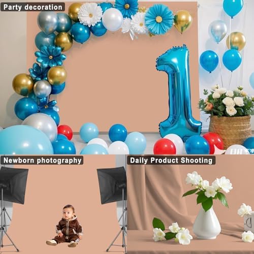 Nude Backdrop for Photoshoot, Professional Photo Backdrop Background Curtain for Product Photography, Portraits, Wedding, Party, Live Streaming Video Recording 10X10 FT (Background Only) - Image 5