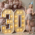imprsv 30 Marquee Numbers, 4FT Light Up Numbers for 30th Birthday Decor by Letsmakeitimpressive