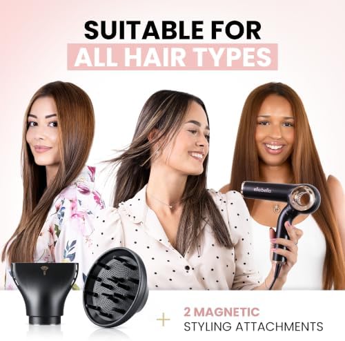 ELLA BELLA® Ionic Hair Dryer (Foldable) with Diffuser, Perfect for Travel - Image 5