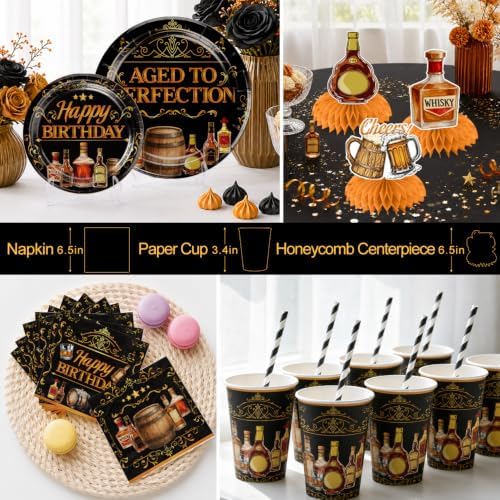 212PCS Aged to Perfection Birthday Decorations Men Serves 25 - Image 4