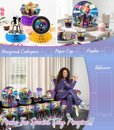 301Pcs Fexivo Disco Party Decorations, All-in-One Set for 25 Guests - Image 5