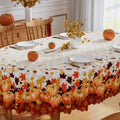 Siilues Fall Tablecloth Oval 60x84 Inch Thanksgiving Home Party Decor by SiiluesOfficial