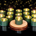 Homemory 12-Pack Green Flameless Battery Tea Light Candles, 200+ Hours by Homemory