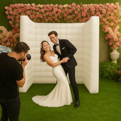 Inflatable Photo Booth Wall, White, 8.2X8.2X4FT - Image 5