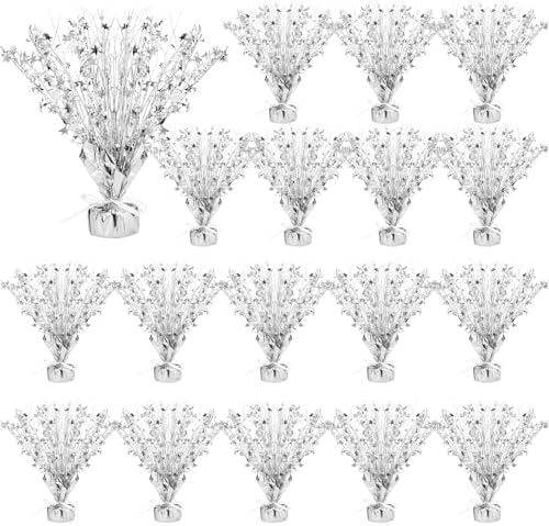 Crowye 18 Pcs Silver Foil Spray Centerpiece Table Decoration for Wedding by Crowye