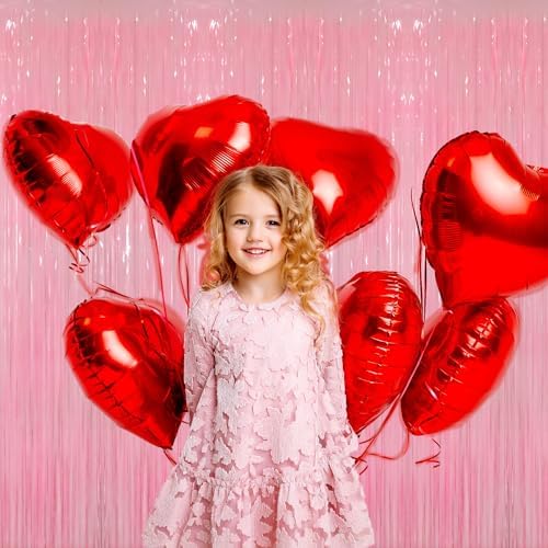 GOER 3.2 ft x 8.2 ft Foil Fringe Curtains Party Photo Backdrop Party Streamers for Birthday,Graduation,New Year Eve Decorations Wedding Decor(3 Packs,Candy Pink) - Image 7