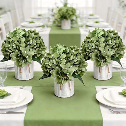 Sage Green Flower Table Centerpieces - Set of 6 - Image 3