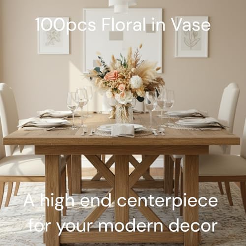 Luxury Floral Arrangement with Vase - Pampas Grass & Artificial Flowers - Image 5