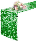 Pufogu 12 x 108 Inch Sequin Table Runner,Grass Green Glitter Premium Big Sequin Table Runner, Rectangle Table Runners for Halloween, Christmas, Wedding Party, Birthday Party, Banquet Decor (1 Pack). by Pufogu