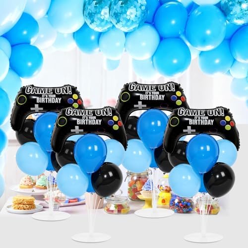 Naozinebi 4 Sets Video Game Birthday Party Balloons Stand Kit Party Decor - Image 4