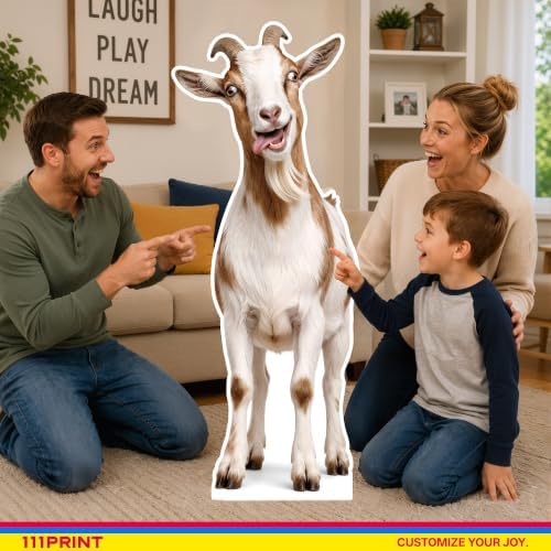 Funny Goat Life Size Cardboard Cutout Standee, 2FT - Image 5