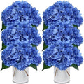 Set of 6 Artificial Flower Table Centerpieces (Blue, 6 X Flower Table Centerpieces) by XOETCP