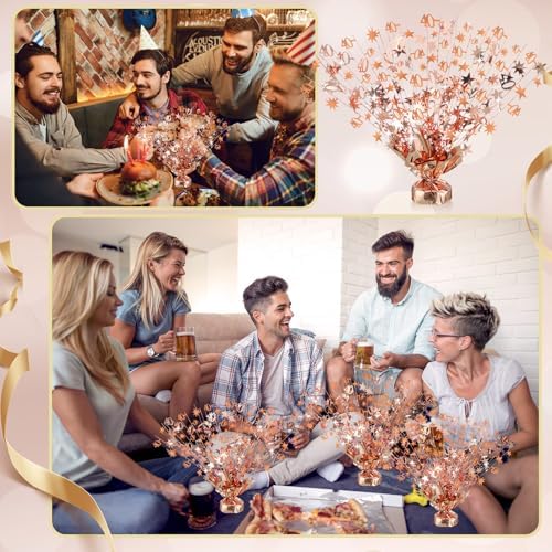 6 Pcs 40th Rose Gold Birthday Decoration 40th Table Centerpiece - Image 6