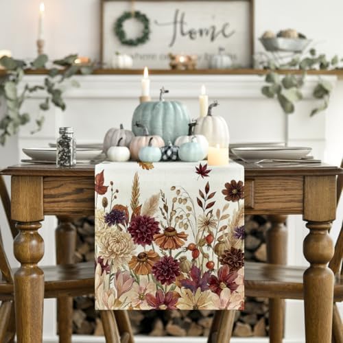 Artoid Mode 210 GSM Fall Table Runner Home Party Decor 13x72 Inch - Image 2