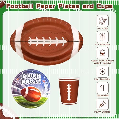 99PCS Football Party Tableware Supplies,Touchdown Birthday Party Decoration - Image 3
