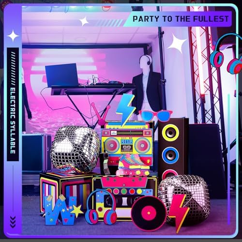 14pcs 80s 90s Party Decorations, Hip Hop Music Theme Accessories - Image 3