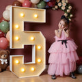 imprsv 4FT Marquee Numbers, Large Light Up Numbers 5 for 5th Birthday Decor by Letsmakeitimpressive