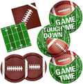 Football Plates and Napkins, 100Pcs Football Party Supplies Touchdown Paper Plates Napkins for Football Birthday Game Day Tailgate Party Decorations by CMUSKO