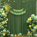 10x10 Valley Green Backdrop Curtain for Parties Wrinkle Free Dark Green Photo Curtains Backdrop Drapes Fabric Decoration for Baby Shower Birthday Party Photography 5ft x 10ft,2 Panels by Tao-GePartyDecorations