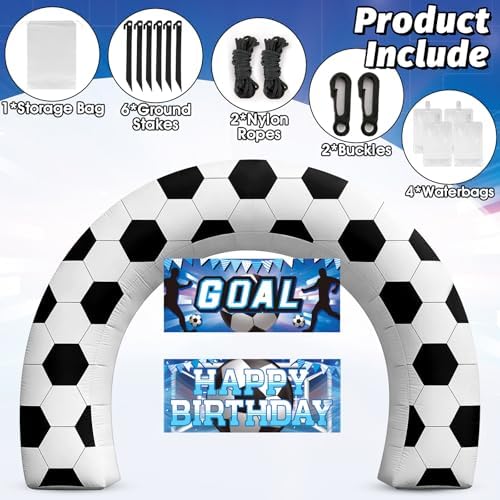 8FT Giant Soccer Inflatable Arch Match Day Viewing Party Decor - Image 7