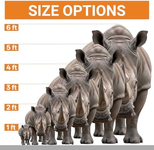 Rhino 3FT Life Size Cardboard Cutout Standup, for Party Decor - Image 3
