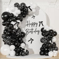 Black White Polka Dot Balloon Arch Kit, Coquette Birthday by NUTTYBASH