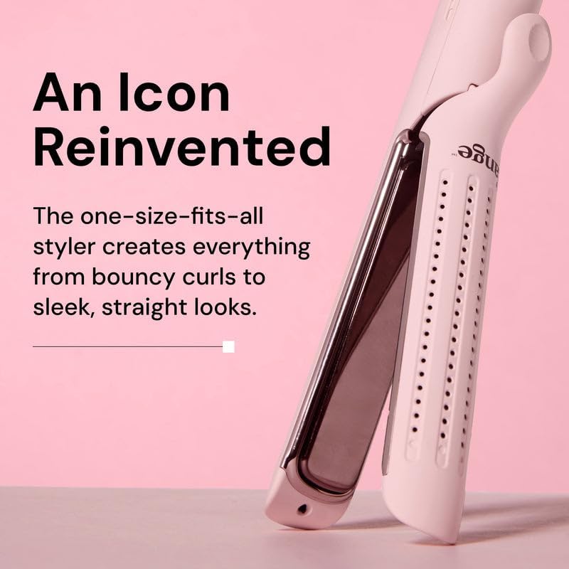 L'ANGE Hair Le Duo Edge 360° Airflow Titanium Styler | 2-in-1 Styler - Hair Straightener and Curler | Cooling Air Vents | Frizz-Free Results for All Hairstyles | Styling Tools & Appliances, Blush - Image 2
