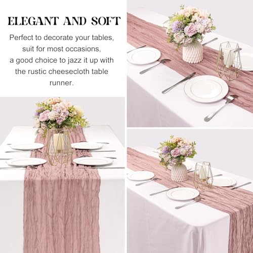 10FT Cheesecloth Table Runner Boho Party Home Decorations - Image 3