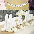VIOPVERY Wooden Mr & Mrs Wedding Sign with Just Married Banner,White by VIOPVERY