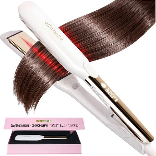 ELLA BELLA® Titanium Flat Iron Hair Straightener Large with Infrared by ellabella