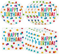 40PCS Happy Birthday Plates and Napkins, Rainbow Dots Party Plates by HiEnjoin
