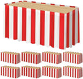 Fovths 8 Packs Red and White Striped Table Skirt Circus Table Skirt Carnival Theme Party Decorations Circus Tables Decorations for Concession Stand Holiday Party Supplies, 14 ft x 30 inch by Fovths