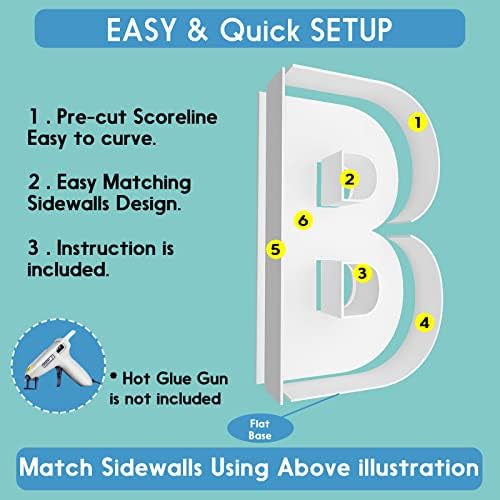 2FT DIY Mosaic Balloon Letter B Frame, Fillable Party Backdrop Decor - Image 3