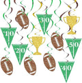 BEISHIDA Football Hanging Swirl Decorations-15Pcs Pre-Strung Football Party Ceiling Hanging Decorations for Game Day Tailgate Party Decorations by Beishida