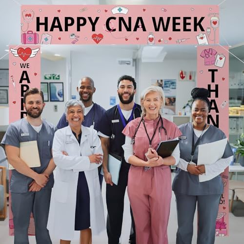 Smoothnovelty 3 Pcs Pink Happy CNA Week Banner - Image 5