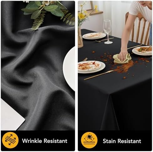 6-Pack Black Tablecloths for Rectangle Tables, 60 x 102 Inches - Image 4