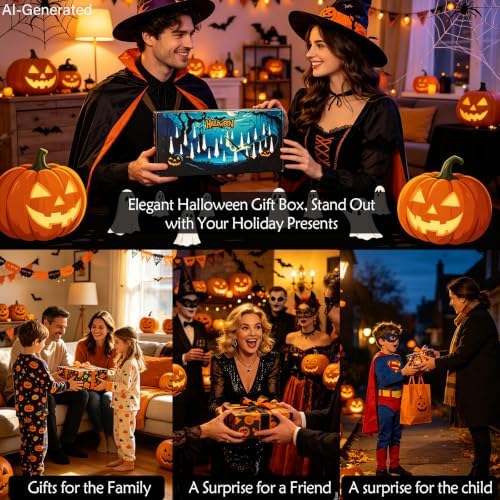 kakoya Ghost Flameless Floating Candles with Wand Remote, 12 Pcs Magic Flickering Battery Operated LED Hanging Taper Candles for Halloween Party Decoration(White) - Image 4