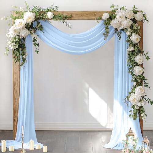 Wedding Arch Draping Fabric Sheer Chiffon Curtain Drape Wedding Party Decor by Socomi
