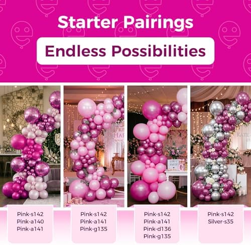 Bezente Metallic Hot Pink Latex Party Balloons 100 Pack 12 inch - Image 4