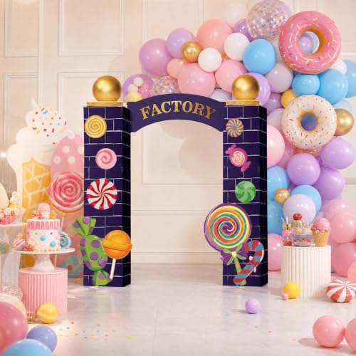 Candy Themed Party Decorations, Purple Candy Arch Backdrop Set - Image 5