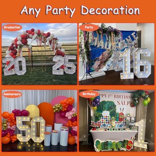 4FT Marquee Numbers, Large Light Up Numbers 9 for 9th Birthday Party Decor - Image 6