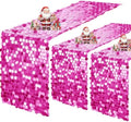 VHH Sequin Table Runner 12 x 108 inches Fuchsia Table Runner, Glitter Runner for Party Wedding Birthday, Party Spring Easter Rustic, Birthday Supplies Decorations (3 Pack). by VHH