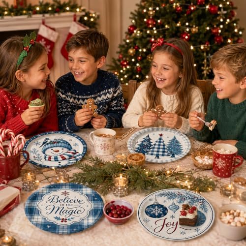 Christmas Paper Plates, 48PCS 7 Inch Holiday Party Plates for Gatherings - Image 5