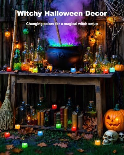 Homemory 50-Pack 7-Color Changing Flameless Tea Light Candles, 200+ Hours - Image 4