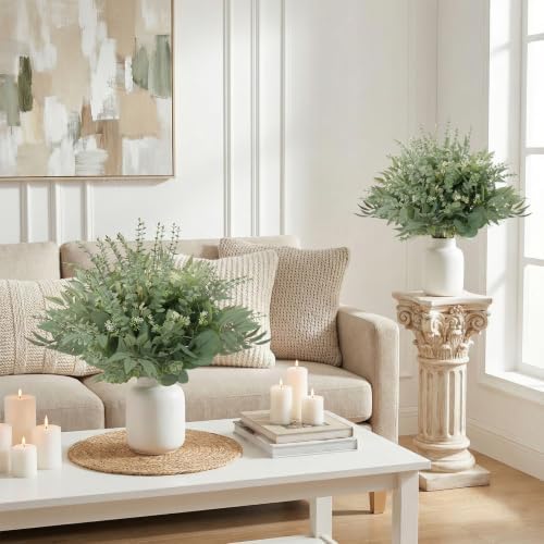 lovemoon 260 Pcs Artificial Mixed Eucalyptus Stems Bulk, 5 Kinds of Faux Greenery Eucalyptus Leaves Bulk for Vase Wedding DIY Bouquets Floral Arrangement Home Decor (260, Green) - Image 3