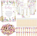 Patelai 321 Pcs Butterfly Baby Shower Decorations Games Supplies Serves 50 by Patelai
